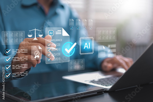 AI compliance and policy approval workflow with enterprise governance automation, digital audit verification, intelligent document validation, regulatory monitoring, and operational risk management