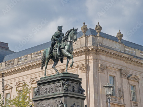 Canvas Print Bronze equestrian statue of Frederick the Great of Prussia , Berlin, Germany