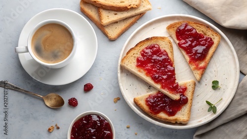 breakfast with coffee
