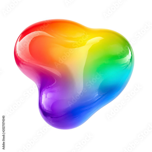 Rainbow Abstract Blob Colorful Gradient Modern Design Isolated Shape