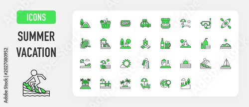 Tableau sur toile Summer Vacation icon