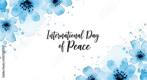 International day of peace floral background