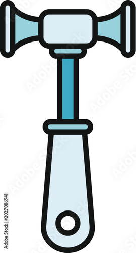 Tableau sur toile Reflex hammer for examining reflexes in a healthcare setting