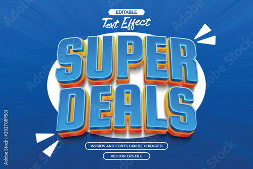 Super deals editable text effect with 3d effect