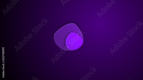 Abstract geometric shape animation in deep purple gradient