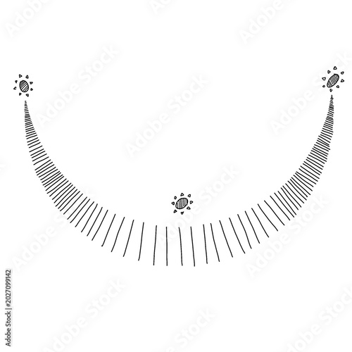 Fotografia Architectural Sun Path with Sun Symbol Annotation Sketch