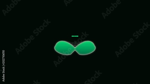 Abstract green shape over black background for modern design