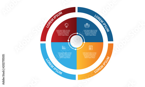 Photography Collection of vector circle chart infographic templates for presentations, advertising, layouts, annual reports