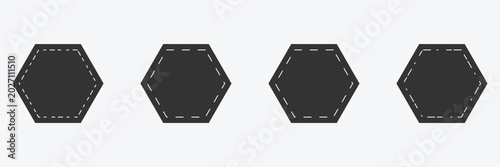 Fotografia Set of rectangle shapes with dashed lines