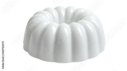 Bundt Pan White Ceramic Bakeware with Glossy Finish