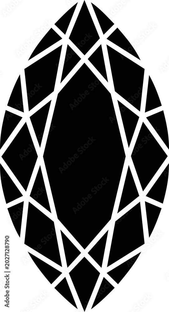 Fototapeta premium Luxury Gemstone Shape Illustration