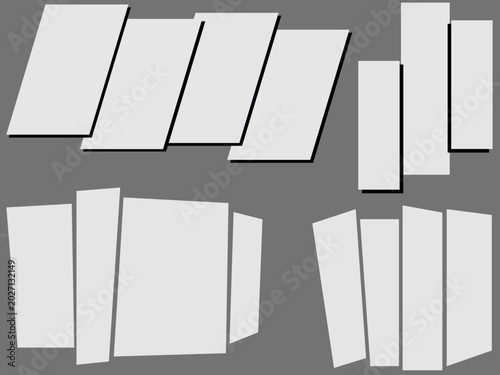 Bild auf Leinwand Abstract geometric rectangle shapes collection vector set for modern layout, pos