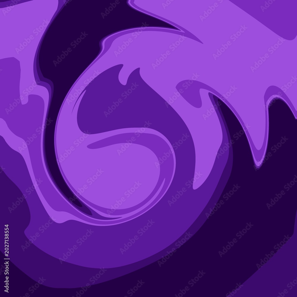 Fototapeta premium Elegant orchid purple shades cascading in delicate, feather-like fluid patterns