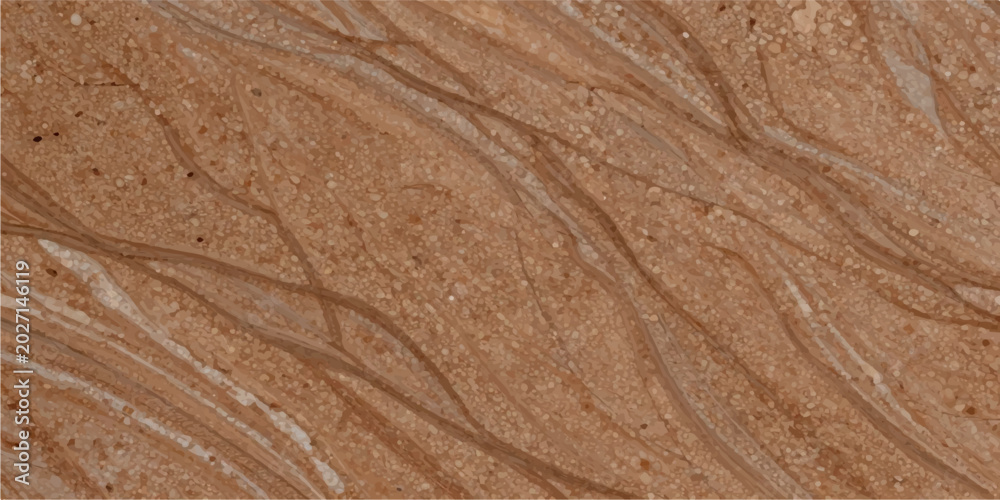 Fototapeta premium Abstract earth tone marble texture with natural wavy lines and granular patterns, representing a luxurious and organic surface, ideal for backgrounds or design elements.