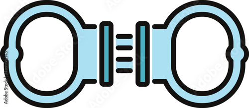 Obraz na plátně Handcuffs representing law enforcement, security, and incarceration