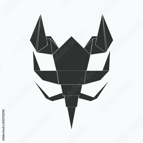 Abstract Geometric Animal Head Logo Design
