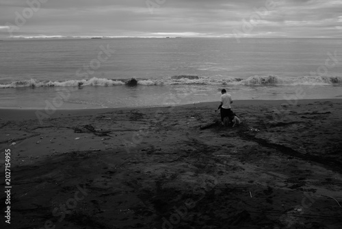 Beach Walkers in Monochrome
