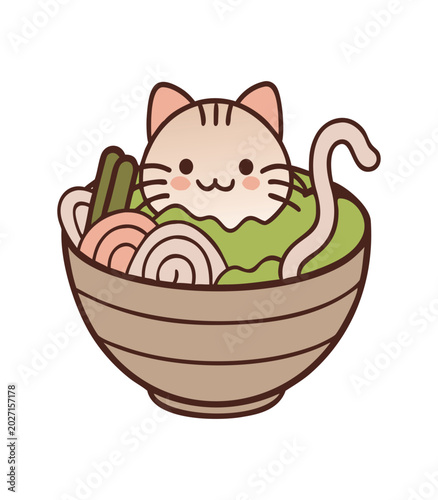 he kawaii food animal hybrid high commercial  vector art