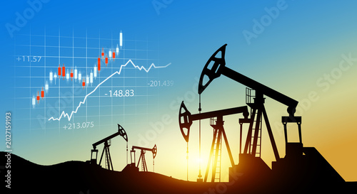 Cuadro en lienzo Oil price change