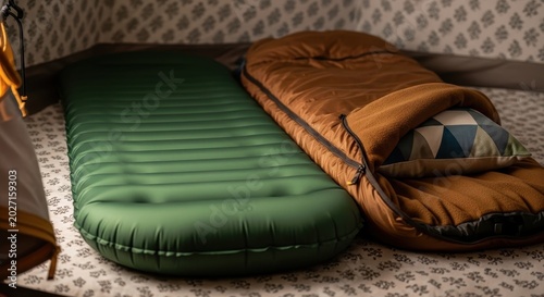 Sleeping Pad Inflated and Ready for Camping Comfort and Adventure