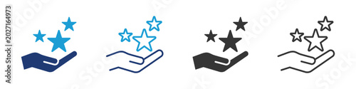 Schilderij op canvas Appreciation icon set collection multi-style.