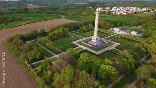 Aerial View of the Grande Armée Column at Sunset, Côte d’Opale, France
