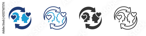 Fotografi Empathy icon set collection multi-style.