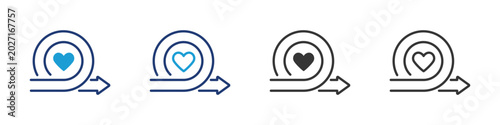 Photos Loyalty Loop icon set collection multi-style.