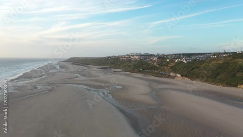 Aerial View of Equihen Beach, Côte d’Opale, France