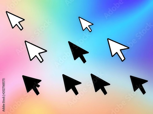Black arrow icons set cursor icon mouse click cursor collection, icon, digital