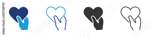 Quadro su tela Respect icon set collection multi-style.