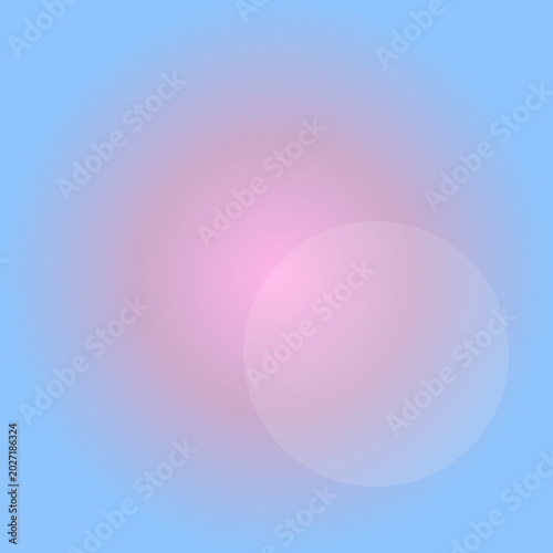 Abstract colorful vector design featuring shiny glass spheres, bright rainbow bubbles, and round bokeh shapes on a light blue and pink art background