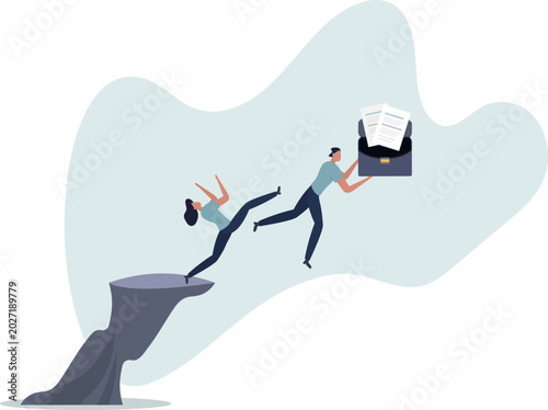 Bild auf Leinwand Business dishonesty, betrayal or jealousy colleague, career competitor or cheating concept