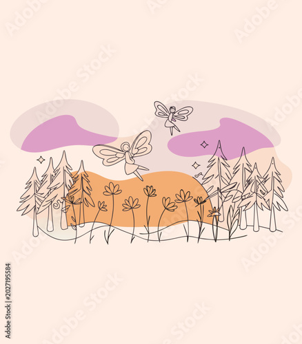 the whimsical fantasy scene great for storybooks