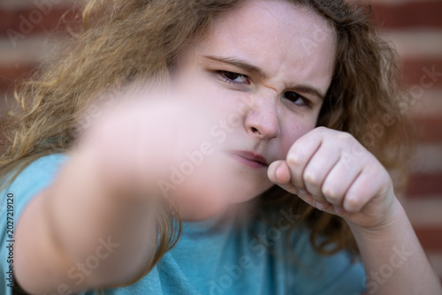 Fotografie Child conflict and aggressive behavior theme