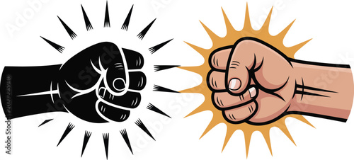Photos Knock icon, human hand knocking gesture with impact lines representing door knock entry request alert notification and communication signal in clean vector design