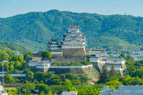 Bild auf Leinwand 日本　青空と兵庫の姫路城