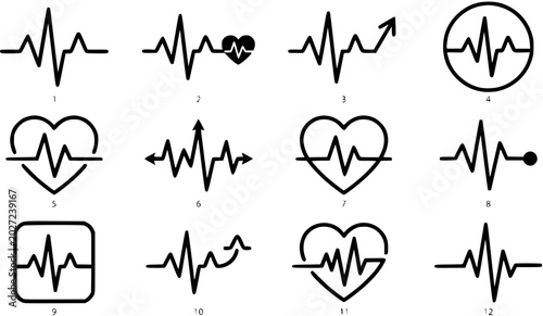 black  heartbeat line icon. vector illustration