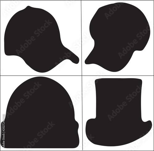 A set of cap with background