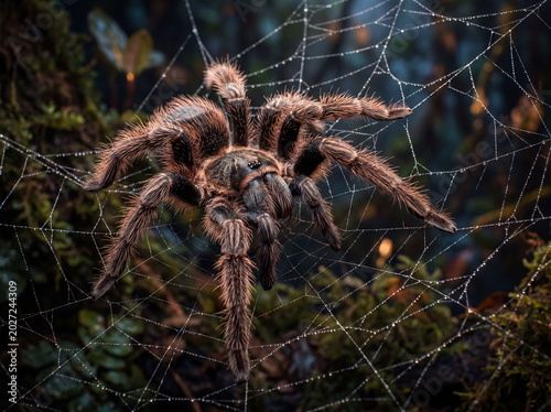 a Tarantula in a forest 