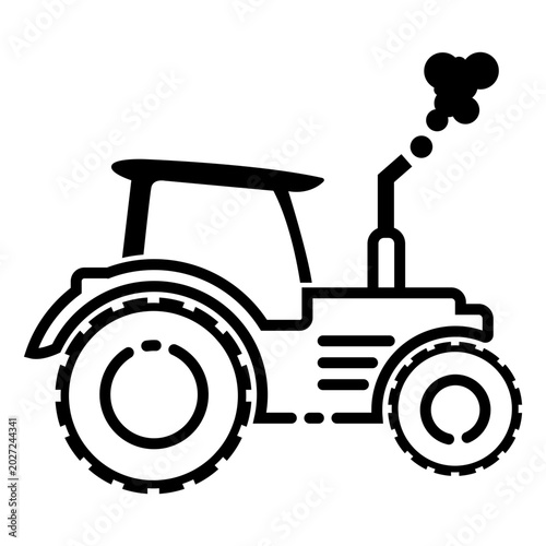 Tractor for tilling paddy fields