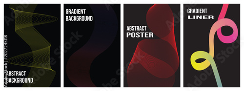 Fotografía Abstract gradient backgrounds and posters. Vector illustration.