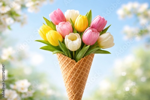 Spring inspired wafer cone ...