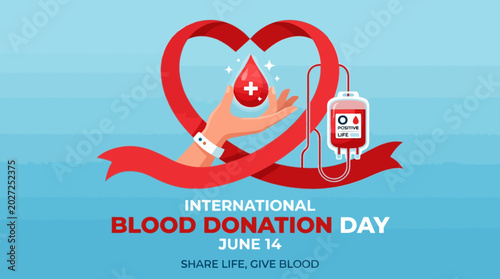 International blood donation day vector illustration