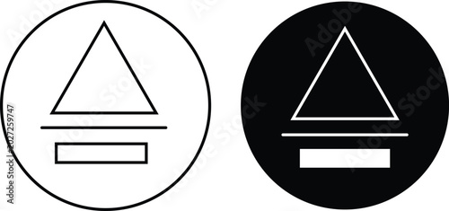 Schilderij op canvas Eject symbol icon set