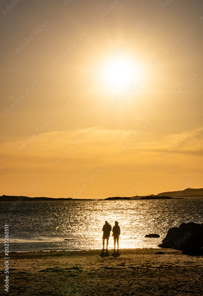 Fototapeta premium sunset at Rhosneigr beach isle of Anglesey