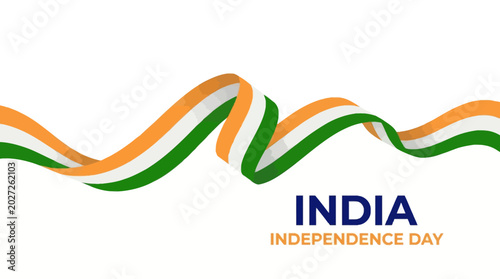 Indian flag ribbon for india independence day events. Perfect for social media posts, event flyers, website banners, and cultural promotions.