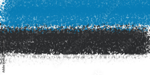Foto Estonian flag with a textured, artistic, and painterly brushstroke effect isolat
