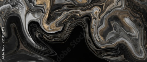 Black white and gold fluid ...