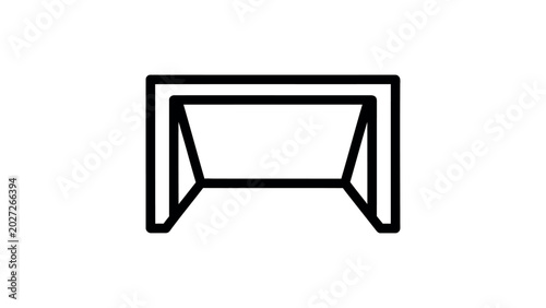 Canvastavla Minimal Office Desk Vector Line Icon